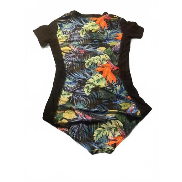 Best Classic Women's One-Piece Swimwear Tropical Print XXL - Picture 4 of 6